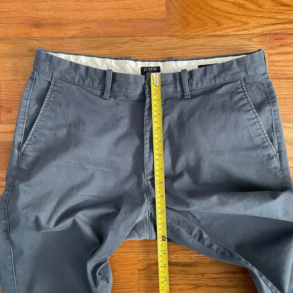 J. Crew Factory Flex Straight Leg Pants Mens 33x30 Blue Chino H3186